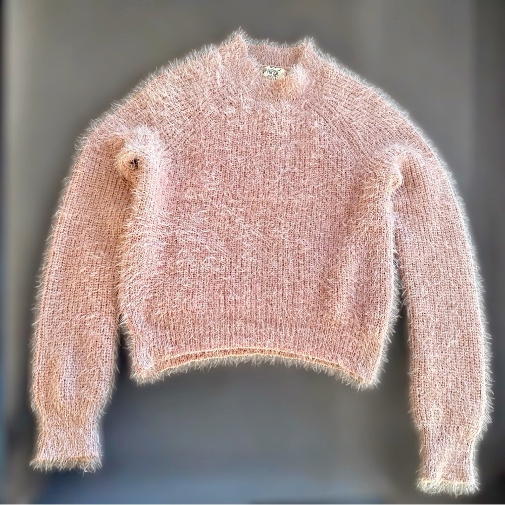 Hippe Rose Fluffy Sweater Rose size S